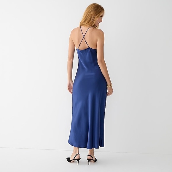 NWT J.Crew Silk Halter Slip Dress - Picture 3 of 3